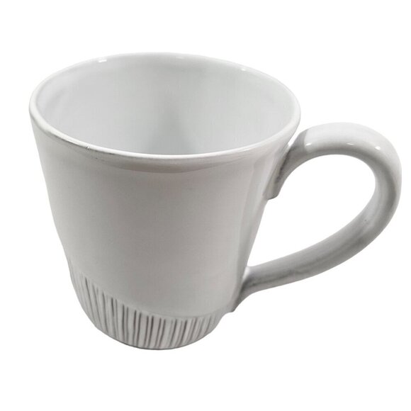 Anthropologie Ronaldo 14 Oz White Glazed Clay Coffee Tea Mug Cup – Set of 2 - Picture 10 of 16